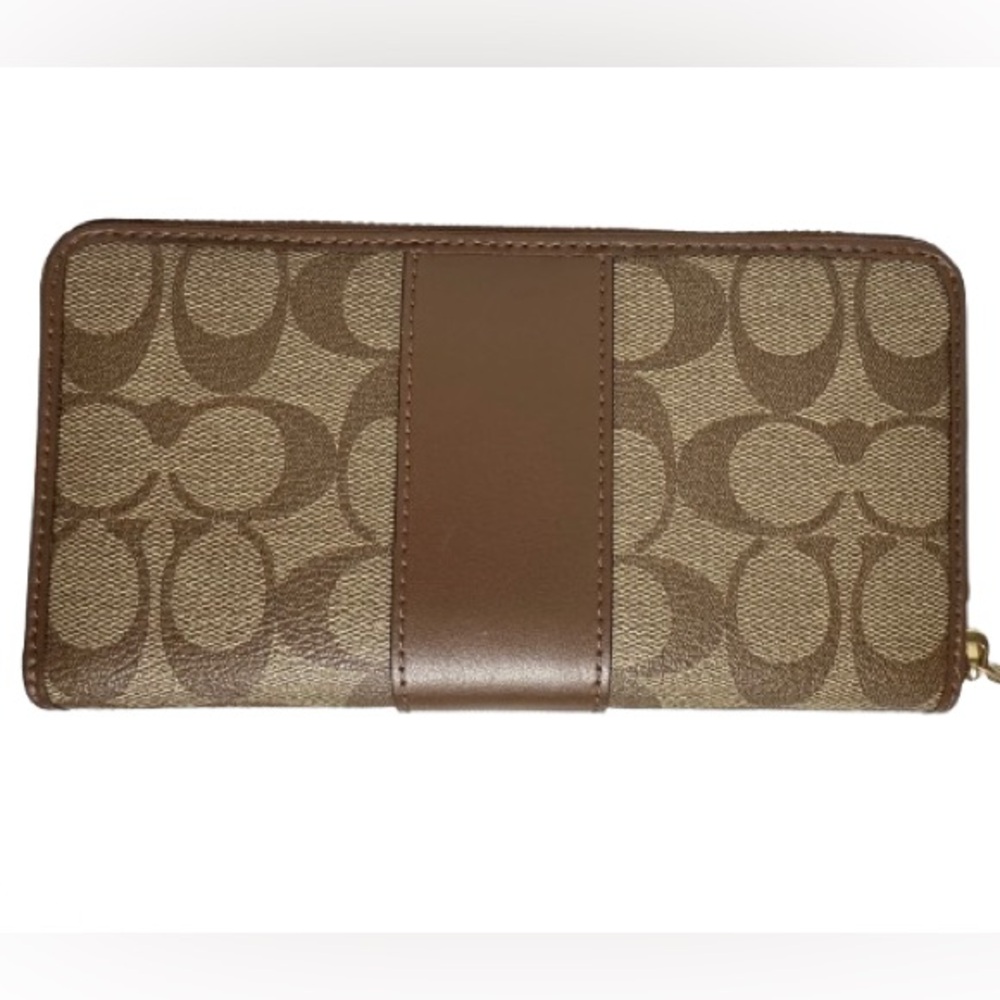 COACH Brown Signature Canvas Crossbody with Matching Wallet - Picture 8 of 9